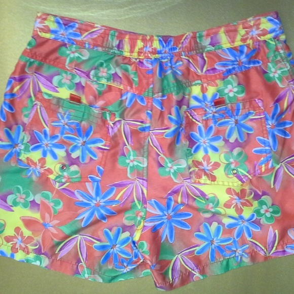 Body Glove Floral Surf Board Water Swim Trunks - Picture 4 of 8